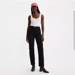 Levi’s Straight Leg Black High Waist Jeans